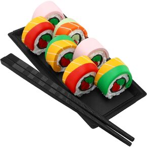 Weekly Sushi Pill Organizer Container Keychain Holder 7 Day Case Travel Medicine Cute Supplements Contains Creative Portable Mini Storage Box Multicolor with Removable Trays Roller Dispenser in Saudi Arabia