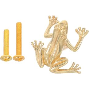 Solid Brass Frog Drawer Pulls, Small Animal-Shaped Brass Handles Knobs for Furniture, Single Hole Decorative Wardrobe Cabinet Door Hardware for Nursery and Bedroom in Kuwait
