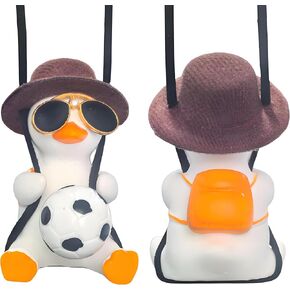 Cool Swinging Duck car Hanging Ornament, Pendant Interior Rearview Mirror Decoration and car Rear View mirrior Hanging Accessories(Sunflower) in Saudi Arabia
