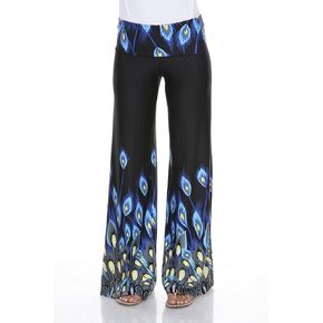 white mark Women's Super Soft Wideleg Lounge Printed High Waist Stretch Palazzo Pants in Saudi Arabia