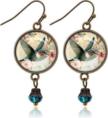 Hummingbird Gifts for Women,Hummingbird Dangle Earrings for Women,Vintage Bird Earrings, Mothers Day Christmas Birthday Gifts for Mom Grandma Sister Friends in Saudi Arabia