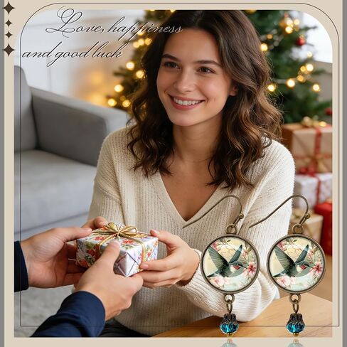 Hummingbird Gifts for Women,Hummingbird Dangle Earrings for Women,Vintage Bird Earrings, Mothers Day Christmas Birthday Gifts for Mom Grandma Sister Friends in Saudi Arabia