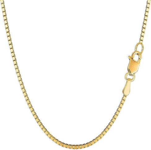 14 Karat Yellow Gold Box Chain Necklace 1.6 mm (18"-30") (18) in Saudi Arabia
