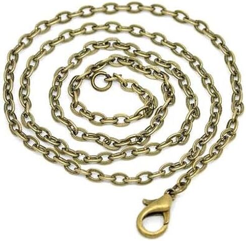 Antique Bronze Tone Necklace 24" with Lobster Claw Clasp - N065 in Kuwait
