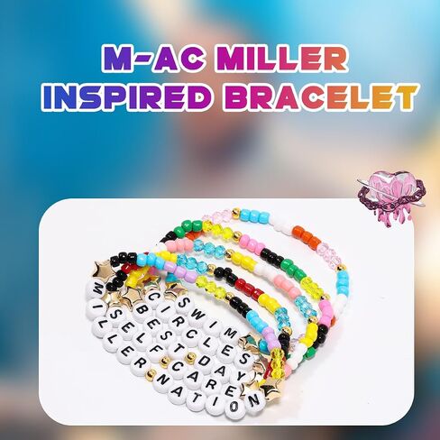 AICase for Mac Merch Miller Gifts Inspired Bracelets 5 Pcs Stackable Stretch Beaded Friendship Bracelets Concert Outfit Vinyl Poster Sticker Merchandise Gifts for Fans Women Birthday Christmas in Kuwait