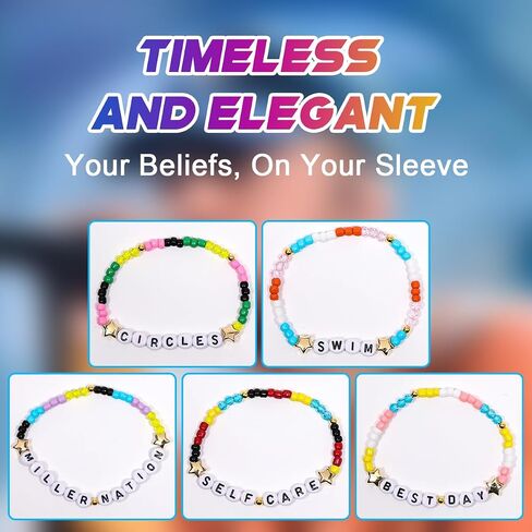 AICase for Mac Merch Miller Gifts Inspired Bracelets 5 Pcs Stackable Stretch Beaded Friendship Bracelets Concert Outfit Vinyl Poster Sticker Merchandise Gifts for Fans Women Birthday Christmas in Kuwait
