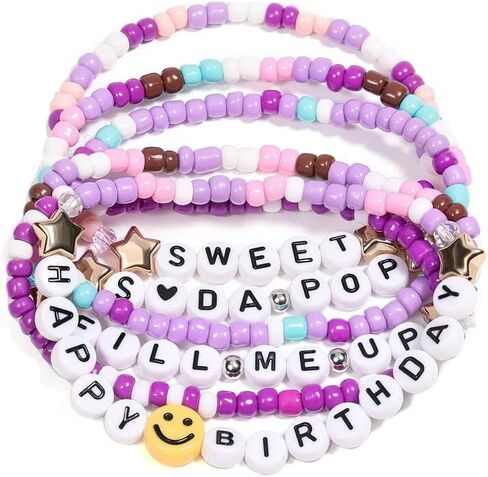 AICase for Korea-Pop Merch Soda Pop Gifts Toys Doll Bracelets Birthday Decorations 6 Pcs Stackable Stretch Friendship Beaded Smiling Friends Bracelets Costume Merchandise Jewelry Gifts for Fans in Kuwait