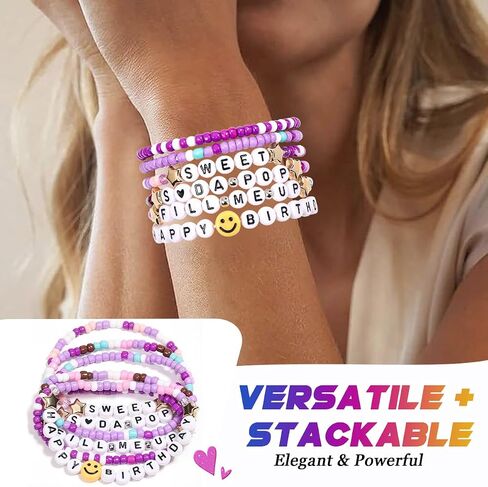 AICase for Korea-Pop Merch Soda Pop Gifts Toys Doll Bracelets Birthday Decorations 6 Pcs Stackable Stretch Friendship Beaded Smiling Friends Bracelets Costume Merchandise Jewelry Gifts for Fans in Kuwait