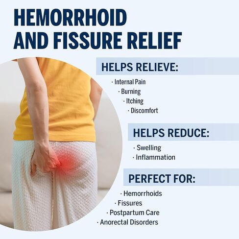 Ariella Hemorrhoid Treatment Suppository Gel: Pre-Filled Rounded-Tip Applicator for Gentle, Pain-Free Internal Relief, Soothes Burning, Itching & Swelling, Natural Herbal, 6 Individually Sealed in Saudi Arabia