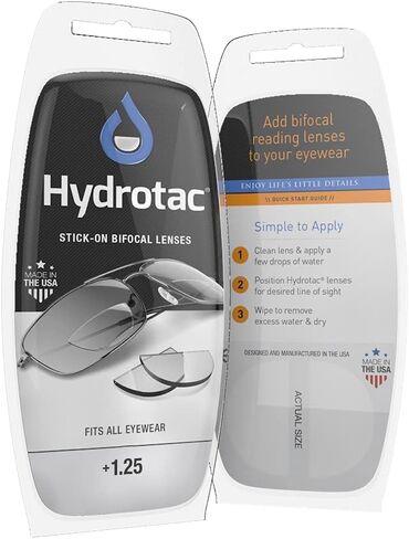 Optx 20/20 Hydrotac Stick-On Bifocal Lenses (+1.25) by Hydrotac Stick-On Bifocal Lenses in Kuwait