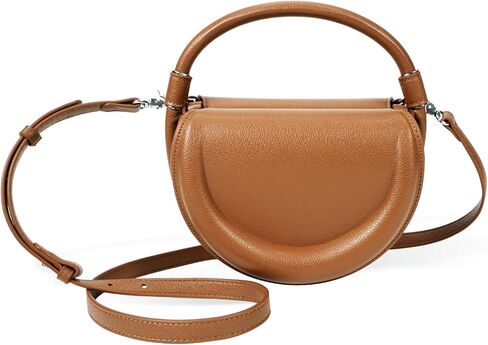 Handmade Vegan Leather Crossbody Bag for Women, Half-Moon Shoulder Bag & Top-Handle Handbag in Kuwait