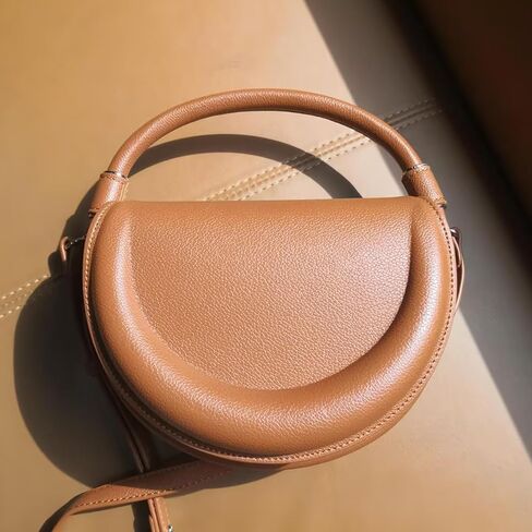 Handmade Vegan Leather Crossbody Bag for Women, Half-Moon Shoulder Bag & Top-Handle Handbag in Saudi Arabia