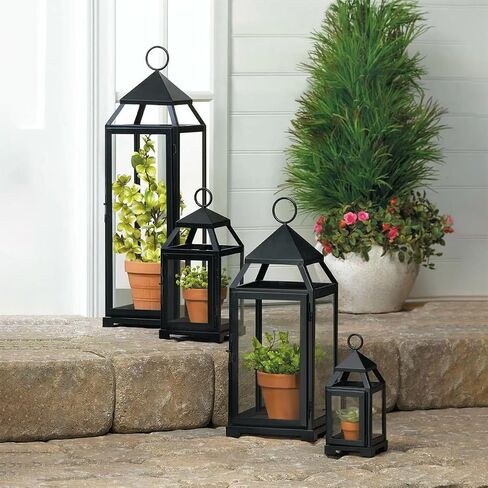NEEDOMO Lanterns Decorative Outdoor & Indoor, Set of 3 Outdoor Lanterns for Porch, Vintage Candle Lantern Decor for Living Room, Fireplace, Kitchen Dining Table, Patio, Garden, Wedding, White in Kuwait