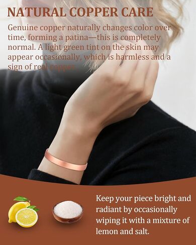 BioMag Copper Bracelet for Women Mom, 99.99% Pure Copper Cuff Bangle for Mothers Day Birthday, Adjustable Jewerly Gift in Saudi Arabia