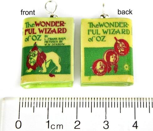 The Wonderful Wizard of Oz L. Frank Baum Clay Mini Book Expandable Stainless Steel Bangle Bracelet in Saudi Arabia
