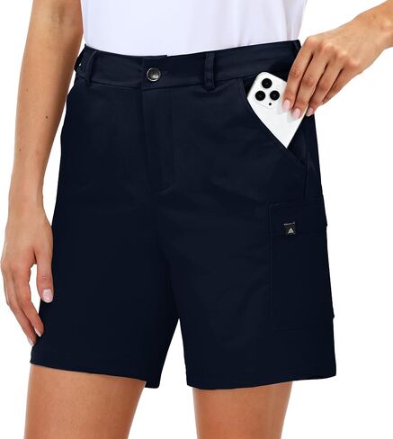 Womens 7" Hiking Cargo Shorts Quick Dry Lightweight Golf Short with Pockets in Saudi Arabia