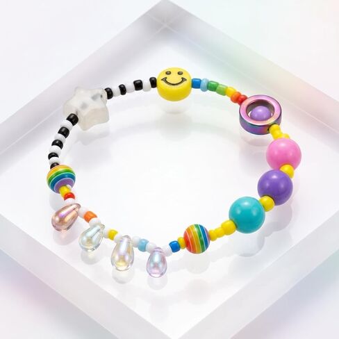Fidget Bracelet Colorful Beaded Bracelets Anxiety Protection Healing Stretch Alleviate Anxiety Stress Protection Healing Jewelry Gifts for Women Men in Saudi Arabia