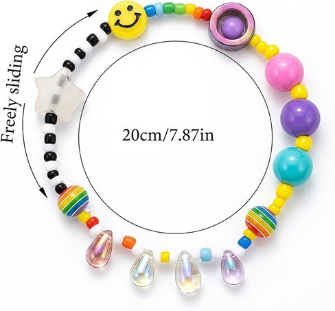 Fidget Bracelet Colorful Beaded Bracelets Anxiety Protection Healing Stretch Alleviate Anxiety Stress Protection Healing Jewelry Gifts for Women Men in Saudi Arabia