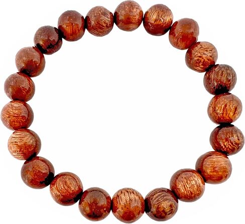 Hawaiian Jewelry Handmade Hawaiian Koa Wood 10mm Small Bead Elastic Bracelet in Kuwait