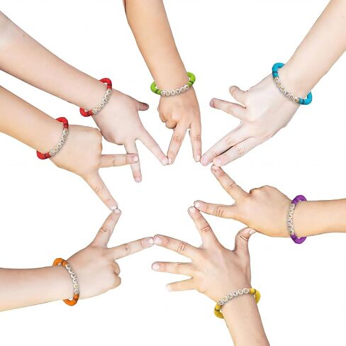 Huquary 24 Pcs Teacher Appreciation Gift Crayon Bracelet Bulk Teach Polymer Clay Bead Bracelets Bulk Teacher Jewelry Gifts for School Graduation Party Favors First Day of School in Kuwait