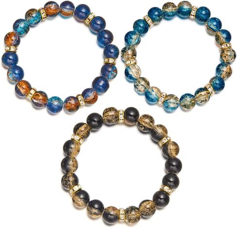 Beaded Stretch Bracelets for Women Men Healing Crystal Bracelet Bead Adjustable Unisex Gemstones Bracelets 10MM Weave Jewelry in Kuwait