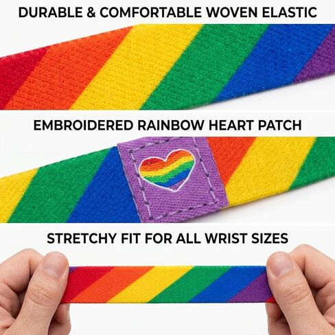 Pride Bracelet, 2PCS Pride Bracelets, Rainbow Bracelet for Pride Events Accessories, Pride Jewelry for Daily Wear in Saudi Arabia