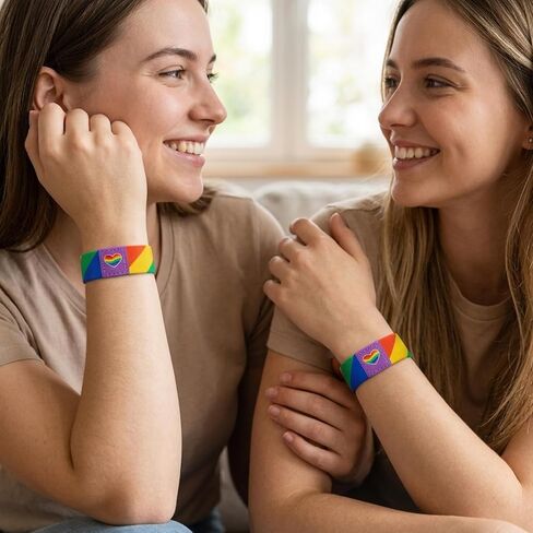 Pride Bracelet, 2PCS Pride Bracelets, Rainbow Bracelet for Pride Events Accessories, Pride Jewelry for Daily Wear in Saudi Arabia