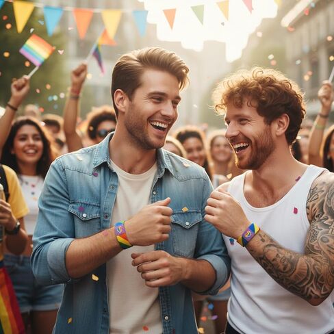Pride Bracelet, 2PCS Pride Bracelets, Rainbow Bracelet for Pride Events Accessories, Pride Jewelry for Daily Wear in Saudi Arabia