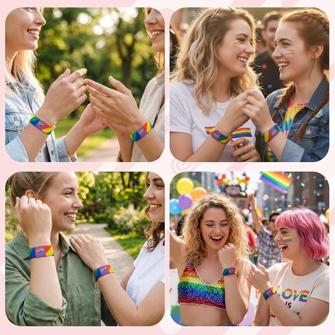Pride Bracelet, 2PCS Pride Bracelets, Rainbow Bracelet for Pride Events Accessories, Pride Jewelry for Daily Wear in Saudi Arabia