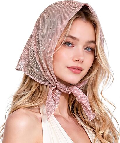 Head Scarf for Women - Sequin Headband, Sheer Lightweight Breathable Neck Scarf Bandana in Saudi Arabia