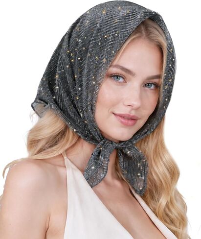 Head Scarf for Women - Sequin Headband, Sheer Lightweight Breathable Neck Scarf Bandana in Saudi Arabia