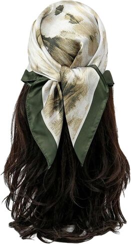 SweatyRocks Women's Fashion Head Scarf Lightweight Square Neckerchief Tie Dye Printed Bandana Hair Wrap Headband in Saudi Arabia