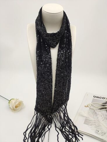 Small scarf with fashionable sequins for decoration in Saudi Arabia
