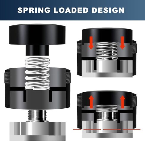 NEOUZA 49mm Coffee Palm Tamper Barista Leveler Tool Spring Loaded Stainless Steel Flat Base for Espresso Machine Portafilter in Saudi Arabia