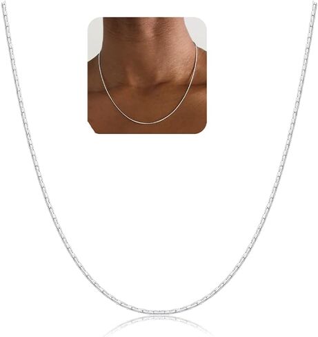 925 Sterling Silver Chain Necklace for Women - Dainty & Sturdy Women's Colourfast Chain Necklaces Jewelry Gifts 16/18/20/22 Inches in Saudi Arabia
