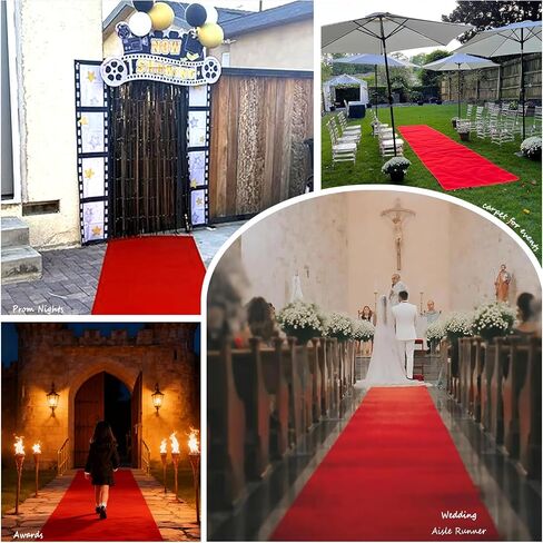 3x20 ft Extra Thick Red Carpet Runner for Party & Events,Festival Celebration,Prom Proposal & Wedding, Graduation Ceremony, Award Ceremony,VIP Reception Heavy-Duty, Non-Slip TPR Rubber in Saudi Arabia