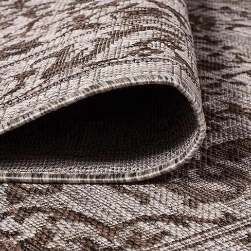 JONATHAN Y Ornate Medallion Indoor Outdoor Runner Rug 2X8 Brown/Beige, Jerash for Backyard, Patio, Porch, Easy-Cleaning, High Traffic, Pet-Friendly, Non-Shedding (SMB115A-28) in Kuwait