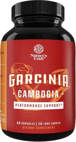 Strong Garcinia Cambogia Extract Capsules with 60% HCA - Non-Stimulant Garcinia Cambogia Weight Support Supplement with Hydroxycitric Acid & Chromium for Balance, Energy & Metabolism Support - 60 Ct in Saudi Arabia