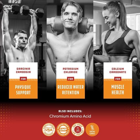 Strong Garcinia Cambogia Extract Capsules with 60% HCA - Non-Stimulant Garcinia Cambogia Weight Support Supplement with Hydroxycitric Acid & Chromium for Balance, Energy & Metabolism Support - 60 Ct in Saudi Arabia