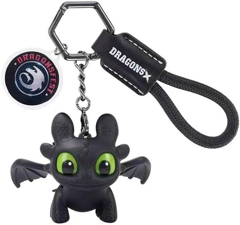 Light-Up Dragon Eye Keychain White LED Glow Eyes Cute Cartoon PVC Keyring for Kids Bags Backpacks Gift in Kuwait