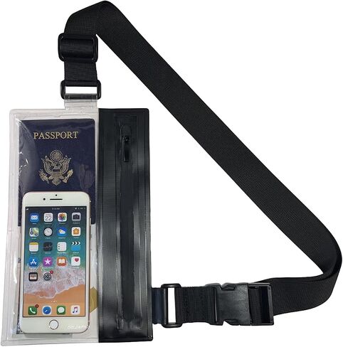 DRLOKPAK Sling Bag Passport Wallet Travel Pouch for Phone Wallet Water Resistant Crossbody Purse for Traveling Sports Event (Clear) in Saudi Arabia