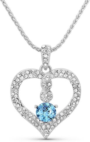 TRYNDI Birthstone Necklace for Women - Infinity 12 Months Birthstone Necklace, Christmas Gifts for Wife, Daughter, Girlfriend, Mom - Mother’s Day, Valentine’s, Anniversary, Birthday Gift for Her in Saudi Arabia