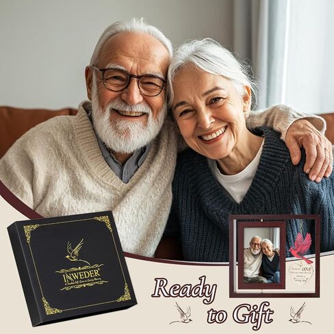 Sympathy Gifts for Loss of Loved One: Double 4x6 Photos, Cardinal Memorial Picture Frame for Mother, Remembrance Gift in Loving Memory with Touching Text in Saudi Arabia