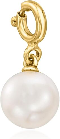 Ross-Simons 8-8.5mm Cultured Pearl Charm in 18kt Gold Over Sterling in Kuwait