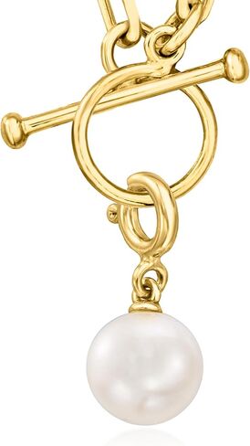Ross-Simons 8-8.5mm Cultured Pearl Charm in 18kt Gold Over Sterling in Kuwait
