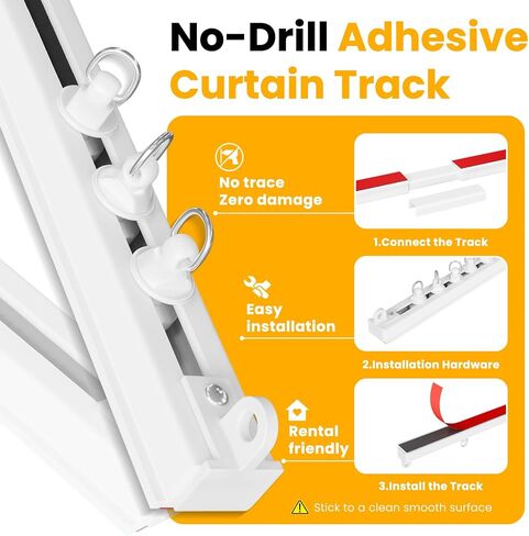 Window Shades No Drill, Includ Adhesive Track (Beige, 1 Panel, W42 x L60 inch) for Bedroom, Living Room, Kitchen, Bathroom, Home Office in Saudi Arabia