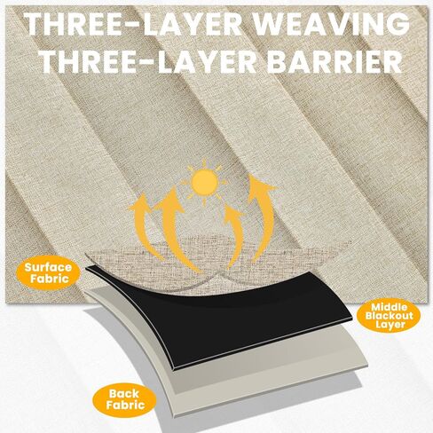 Window Shades No Drill, Includ Adhesive Track (Beige, 1 Panel, W42 x L60 inch) for Bedroom, Living Room, Kitchen, Bathroom, Home Office in Saudi Arabia