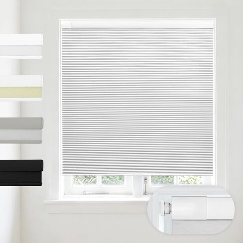Cellular Shades for Windows Custom Size Cellular Shades No Tools No Drill Blackout Cellular Shades Top Down Bottom Up Cordless Honeycomb Blinds for Indoor Windows in Kuwait