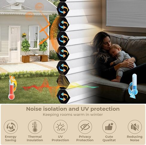 Cellular Shades for Windows Custom Size Cellular Shades No Tools No Drill Blackout Cellular Shades Top Down Bottom Up Cordless Honeycomb Blinds for Indoor Windows in Kuwait