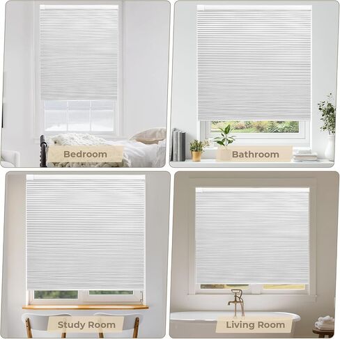 Cellular Shades for Windows Custom Size Cellular Shades No Tools No Drill Blackout Cellular Shades Top Down Bottom Up Cordless Honeycomb Blinds for Indoor Windows in Kuwait